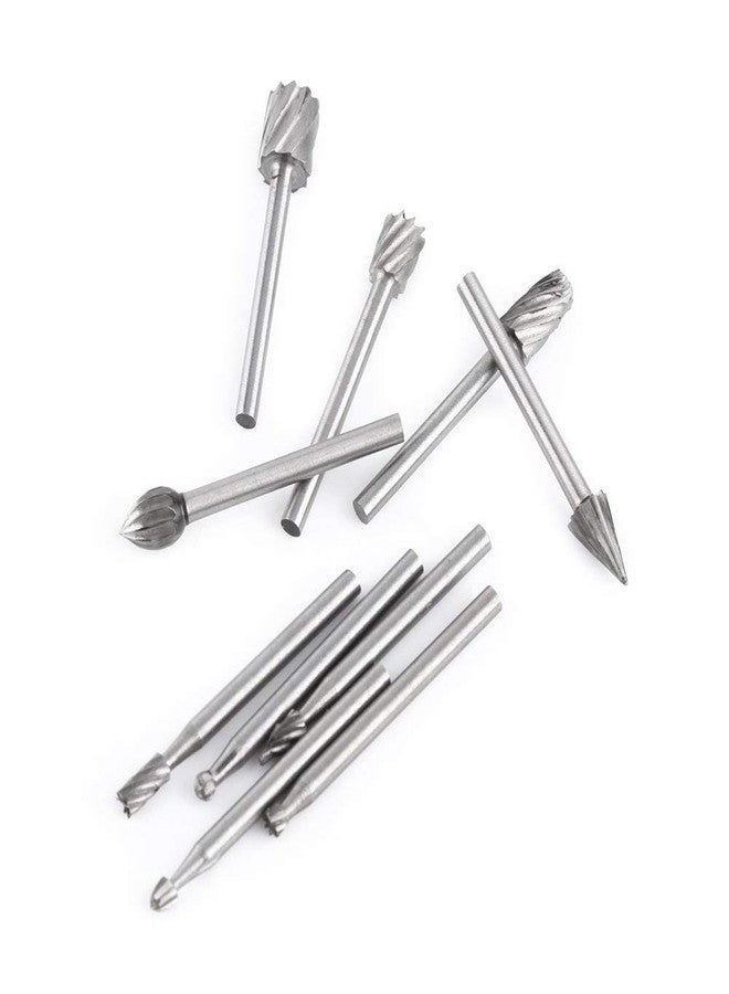 UPTODATETOOLS مجموعة أدوات UPTODATETOOLS المكونة من 10 قطع من رؤوس التوجيه الدوارة HSS ذات ساق 3 مم لأعمال النجارة - Image 4
